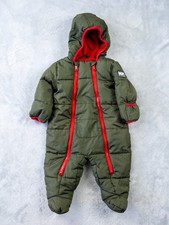 DKNY Jeans Baby 6-9 Months Pram Snow Suit Khaki Green