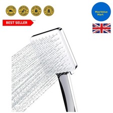 Large Chrome Shower Head with 6 Adjustable Spray Modes - Effortless Installation