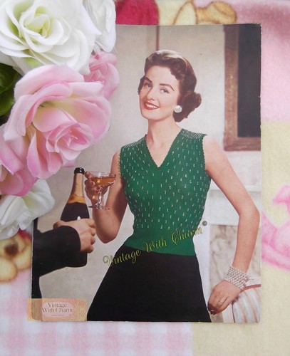 Vintage 50s lady sleeveless - 50s,
