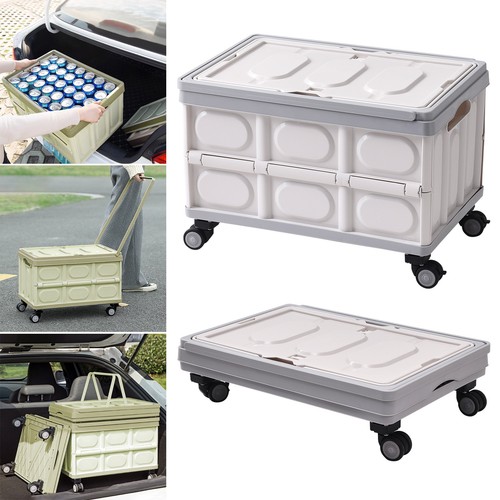 Folding storage box cart - folding,
