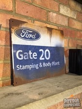 Dagenham Ford Sign Man Cave Bar Pub Sign Rusty Weathered Worn Garage Cosworth