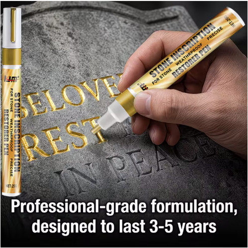 Golden tombstone marker pen - tombstone,