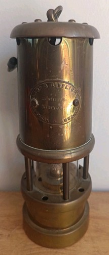 Brass miners paraffin lamp - miners,