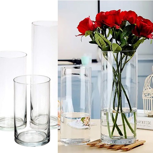 Set clear glass cylinder - set,
