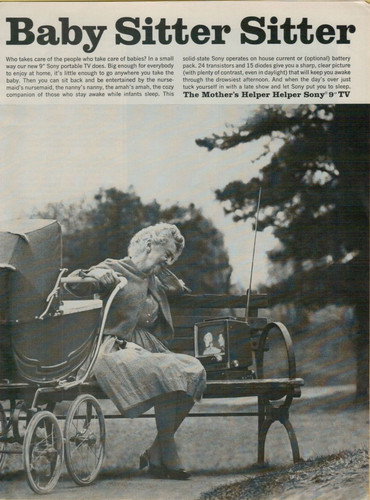 1966 sony portable tv baby - 1966,