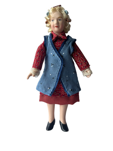 Dolls house woman - woman, with