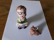 RARE VINTAGE BESWICK 'GOOD NIGHT' CHOIRBOY/BEDTIME CHORUS BOY & MINIATURE YORKIE