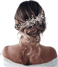 Bridal hair vine - hair, pearls
