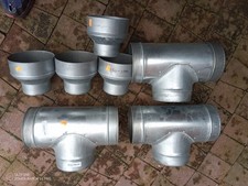 3 Equal 150mm tees spiral ducting tube ventilation pipe, 4 100 to 150mm reducers
