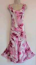 💜 ROMAN ORIGINALS SIZE 18 Beautiful Ladies Long Floral Dress & Scarf Ref D.