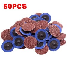 50PCS SATC 2" Sanding Discs Roll Lock R-Type Pad 36 Grit Abrasive Sandpaper
