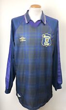 VINTAGE SCOTLAND 1994 UMBRO MATCH WORN PLAYERS SHIRT No.7 LONG SLEEVES XL