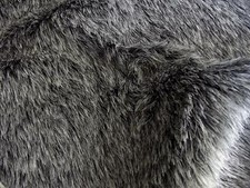 Faux Fur Fabric Material - GREY BADGER