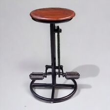 Vintage Upcycled Indian Cycle Bar Stool - Unique Rustic Furniture from Mid-1900s