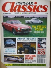 POPULAR CLASSICS 90/09 RANGE ROVER OPEL GT VOLVO P1800 AUSTIN A35 HUMBER VW IMP