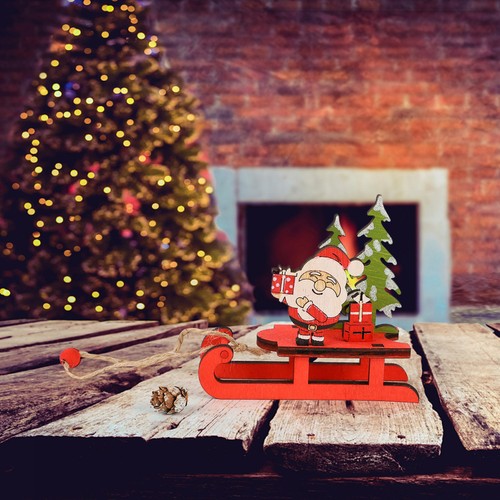 Wooden sled christmas - sled,