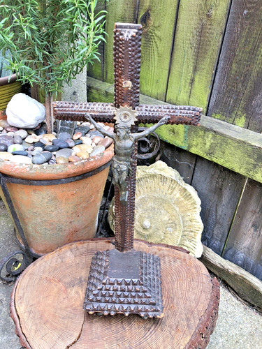 Crucifix antique edwardian - crucifix,