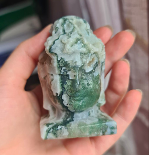 Natural moss agate druzzy - moss,