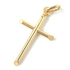 9ct Gold Plain Cross Pendant