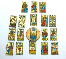 Dolls House Tarot Cards Set Of 18  Miniature 1:12 Scale Game Accessory tumdee