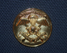 BRITISH ROYAL MARINES COMMANDO SBS SPECIAL BOAT SERVICE CHALLENGE COIN GILT