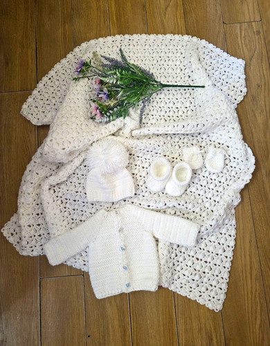 Newborn handmade white wool - newborn,