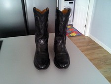 Beautiful Frye Mens Black All Leather Cowboy Boots - UK11.5  - Made in Mexico