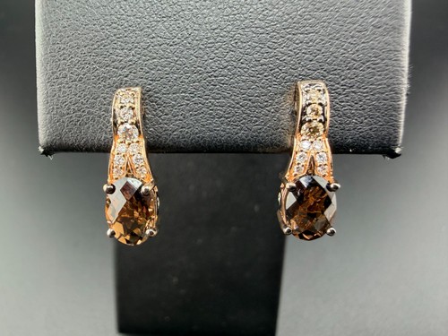 Vian 14k rose gold smoky - rose,