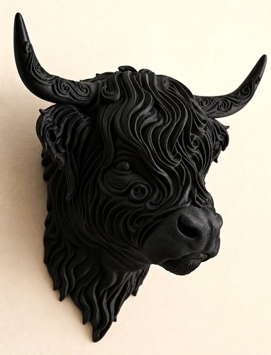 Black highland cow - highland,
