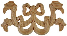 Carved wood Bow Centre Onlay -