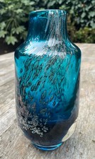 Beautiful Blue Bubble Vase Schott Zwiesel Löffelhardt Mid Century 60s/70s 