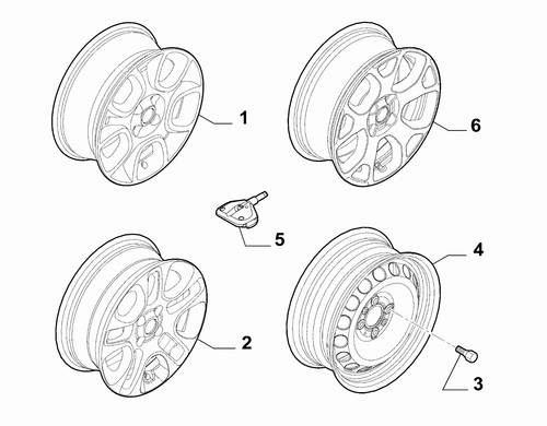 Alloy wheel fiat panda - fiat,