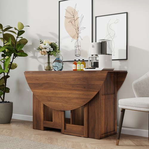 Wooden round drop leaf - round,