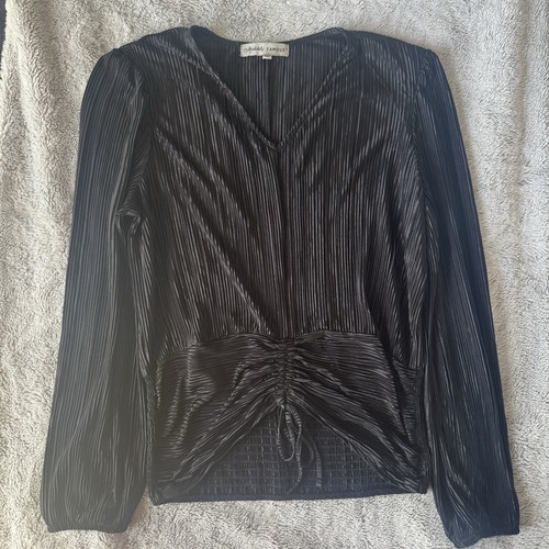 Black pleated ruched - pleated,