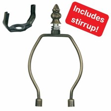 Harp Lamp Shade Carrier with Stirrup Tiffany Light Fitting Antique Brass