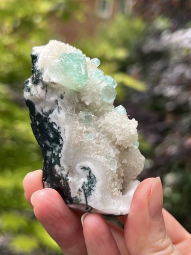 Green apophyllite rare - green,