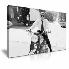 STEVE MCQUEEN Stretched Canvas Print Wall Deco Art 75x50cm / 30X20 Inch