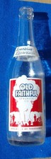 Original Vintage Old Faithful Soda Pop Bottle 12oz Idaho Falls red white label
