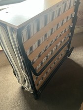 Folding Single Guest Bed Padded Foam, Metal Framed, Home