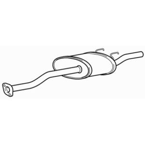Rear exhaust silencer back box - rear,