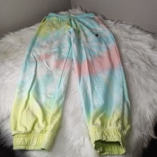Playboy x Missguided Tie Dye Sweatpants Med Pastel Lounge Elastic Waist Joggers