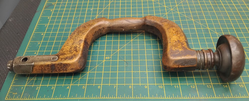 Antique carpenters auger brace - antique,