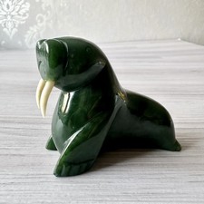 Jade Walrus Figurine Sculpture