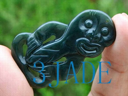 Natural nephrite jade hei - 2",