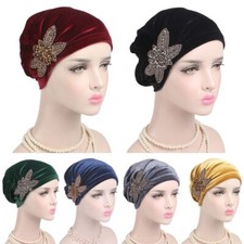 Accessories Islamic Head Wrap Velvet Headbands Soft Bonnet Turban Hat Chemo Cap