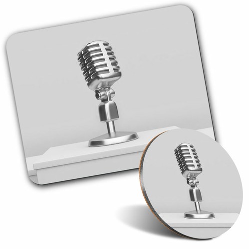 Mouse mat coaster - mouse, bw