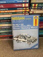 NISSAN SUNNY DATSUN HAYNES MANUAL 1982 TO 1986 ALL MODELS CAR OWNERS WORKSHOP