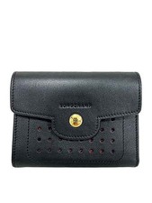 Longchamp Black Leather Bifold