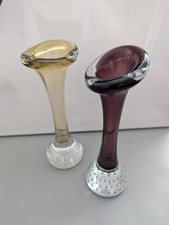 Two Swedish Art Glass Vases