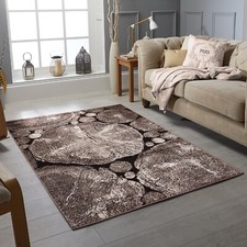MODERN DESIGN RUG BROWN SOFT